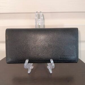 💙Burberry Novacheck Bifold Wallet – Black Leather – EUC Authentic	- Unisex